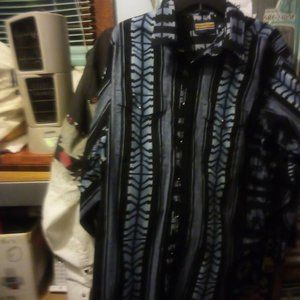 2 Western LS Dress Shirts Aztec Vintage 90's Panhandle Slim and High Noon
